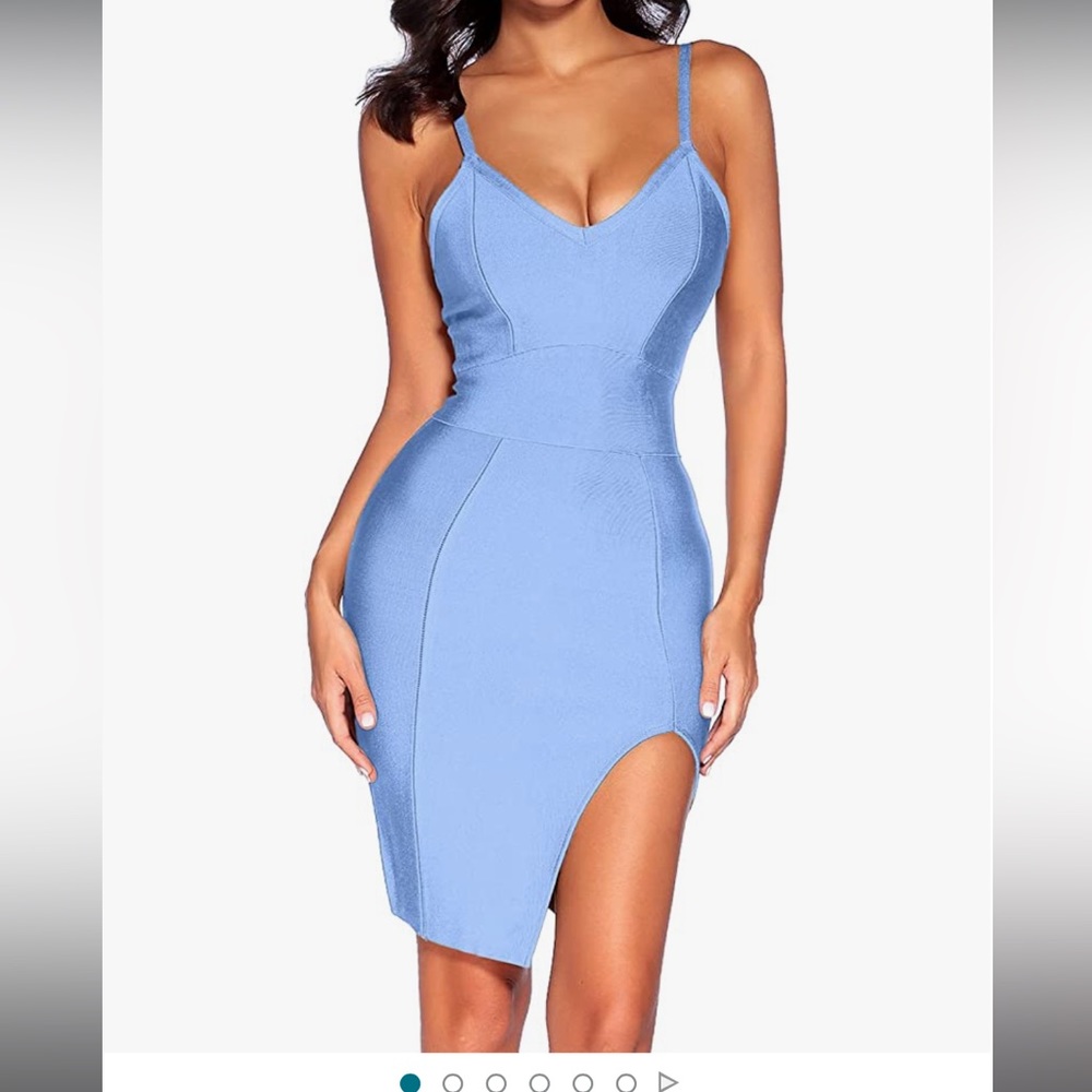 Ice Blue Bandage Dress Size Small